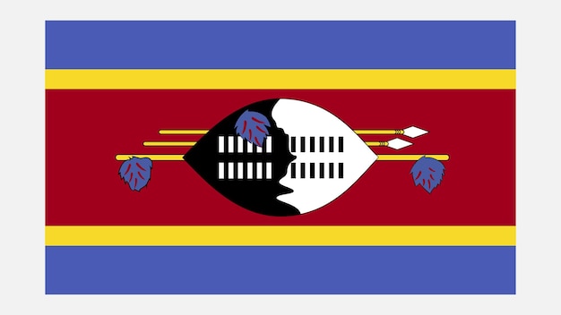 SWAZILAND Flag with Original color