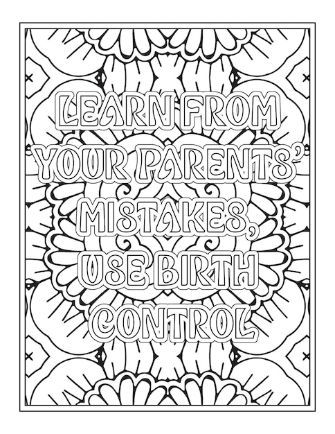 Swear Word Quotes Coloring Pages For Coloring Book