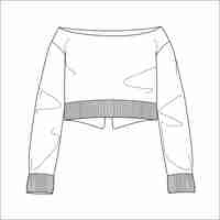 Vector sweat coat jacket cloth