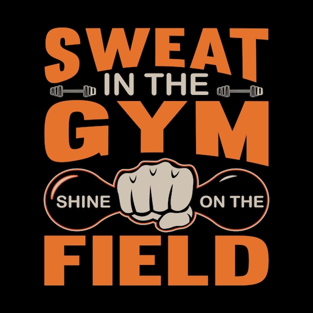 Vector sweat gym shirt design