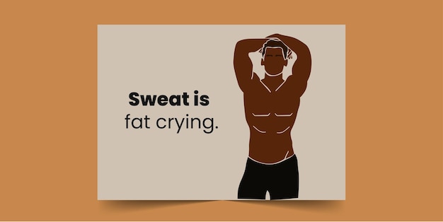 Sweat is fat crying, Greeting Card for Black Men