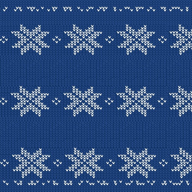 Sweater Fairisle kleding witte en blauwe textuur stijl feestelijke sweater ontwerp naadloos gebreide