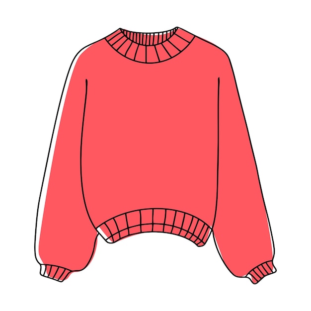 Sweater icon Outline style Vector illustration