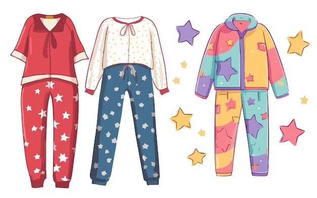 Vector sweater sleep night wear pajamas cartoon vector