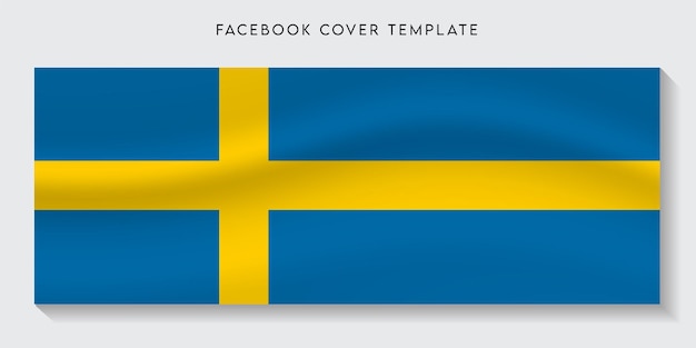 Sweden country flag facebook cover background