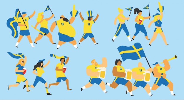 Sweden fans celebration