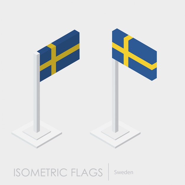 스웨덴 국기 아이소 메트릭 스타일, 3d 스타일