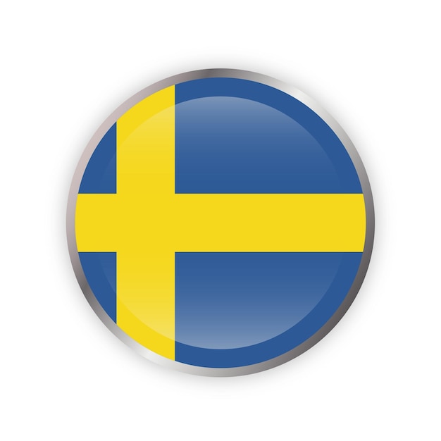 Sweden Flag in round