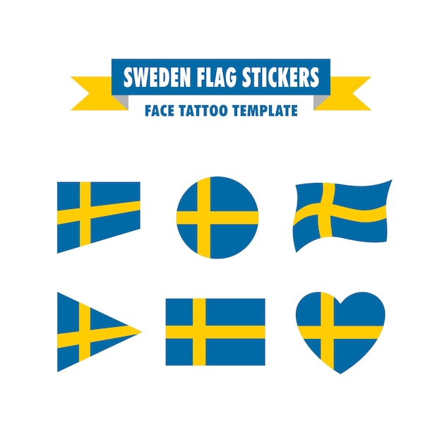 Vector sweden flag template