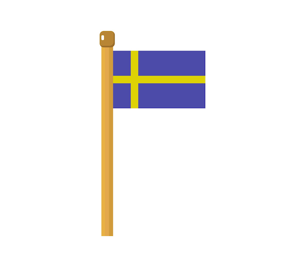 スウェーデンのベクトルフラグ