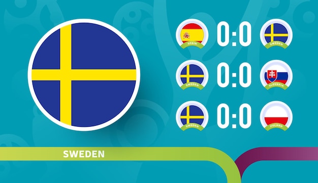 Sweden national team schedule matches in the final stage at the 2020 football championship