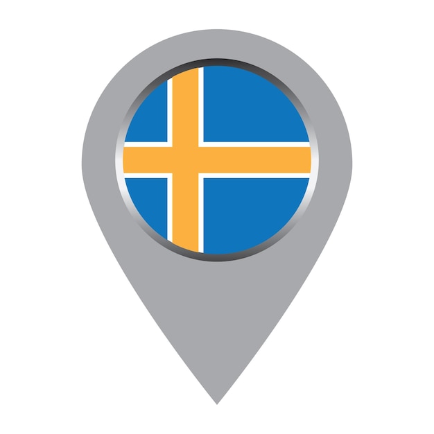 Vector swedish flag designvector icon illustration symbol template