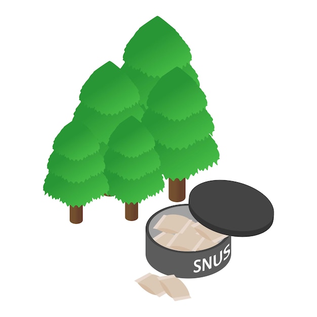 Vector swedish snus icon isometric illustration of swedish snus vector icon for web