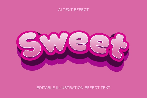 Sweet 3d text effect