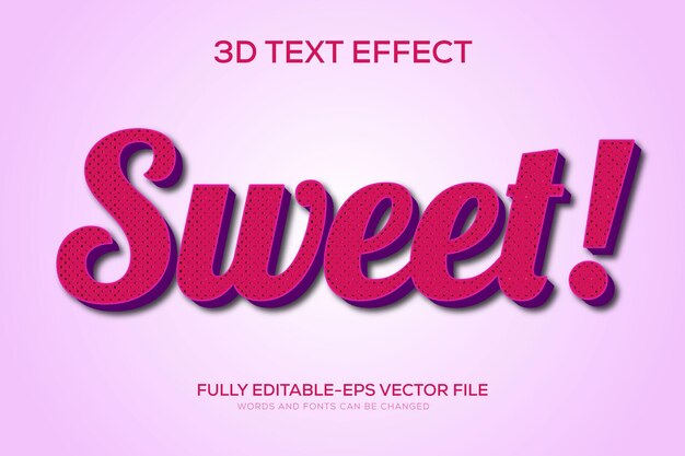 Sweet3dvectorの編集可能なテキスト効果