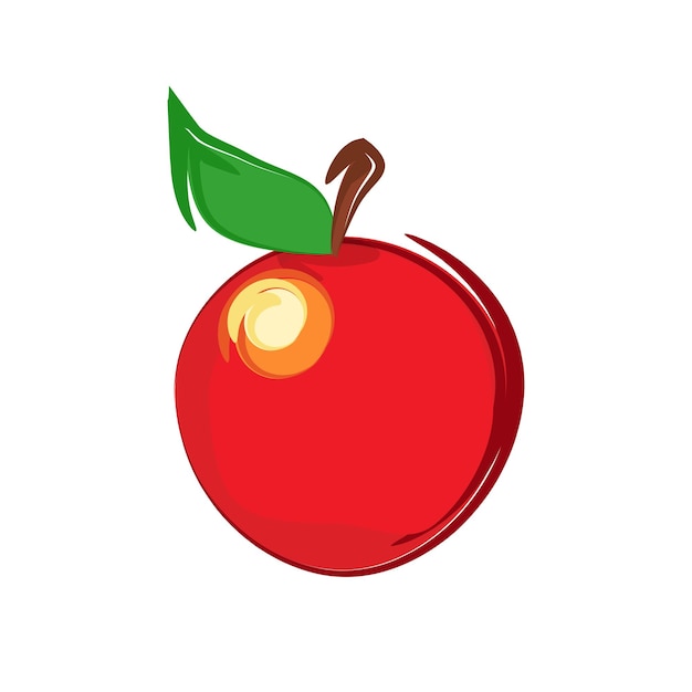 Sweet apple on white vector clipart