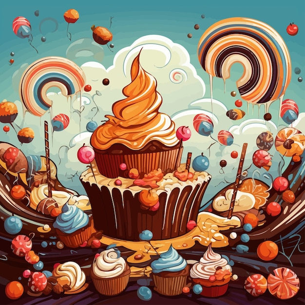 Vettore sweet_background_vector_illustrated
