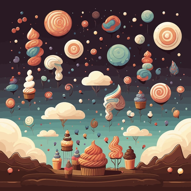 Vector sweet_background_vector_illustrated