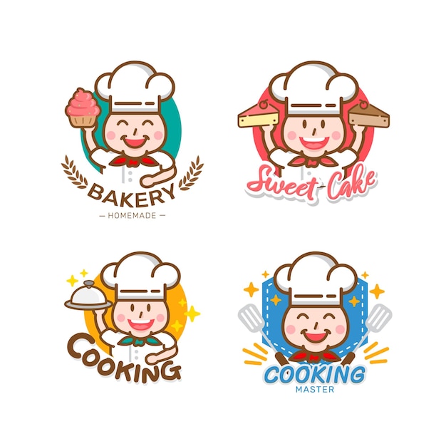 Vector sweet bakery and bread labels design for sweets shop