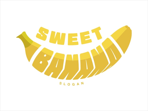 sweet banana logotype vector for your brand or business