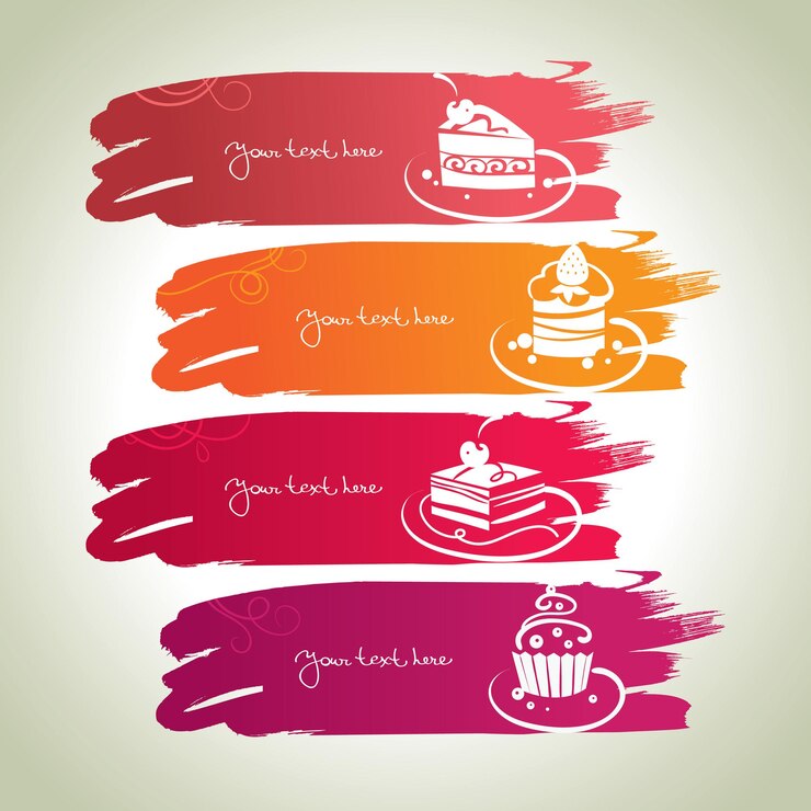 Vector sweet banners