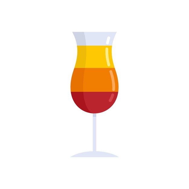 Sweet beach cocktail icon Flat illustration of sweet beach cocktail vector icon for web design