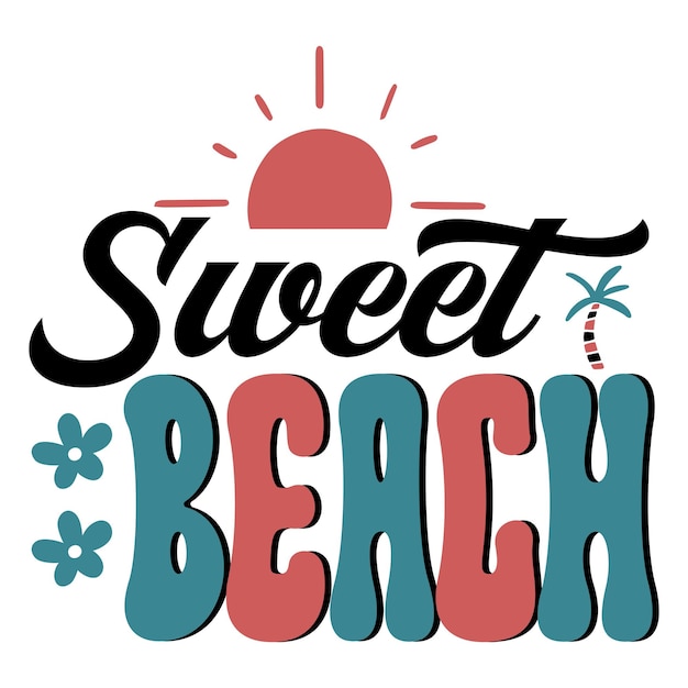 sweet beach Retro SVG