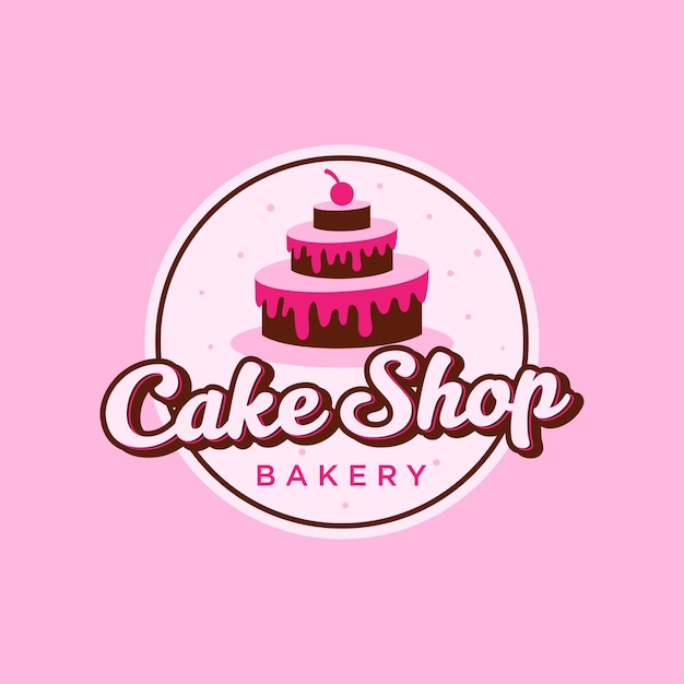 Sweet cake bakery shop logo