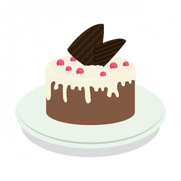 Vector sweet cake icon