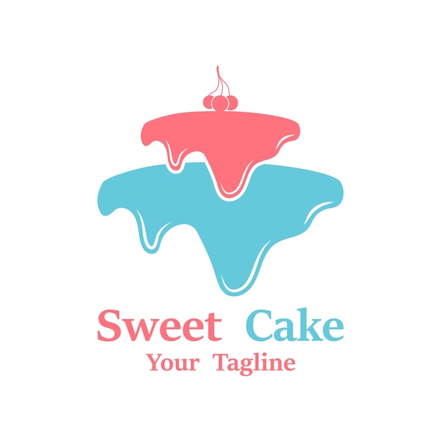 Sweet Cake Logo Birthday Cake Icon logo for cafe bakery and brand company