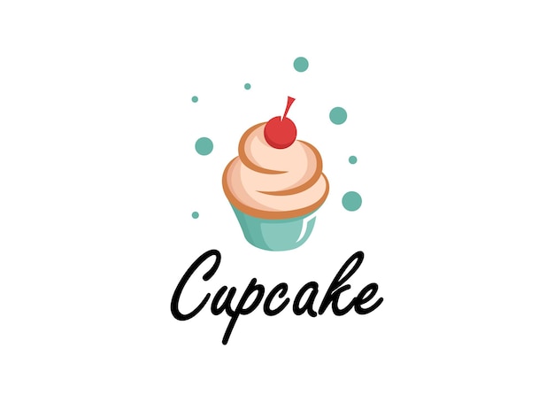 Sweet cake logo cupcake logo icon