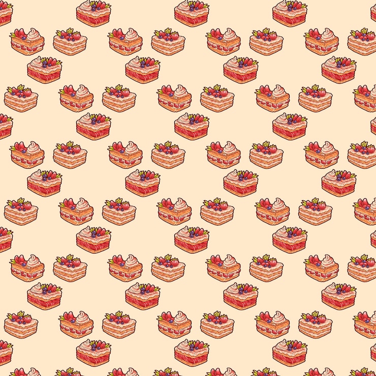 Vector sweet cake pattern vector design