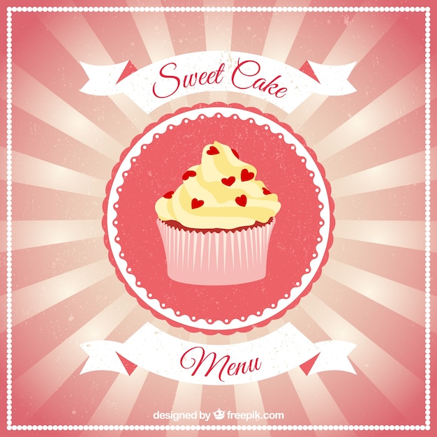 Vector sweet cake poster