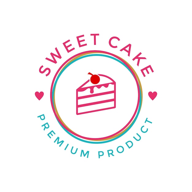 Sweet Cake Premium Product Logo ontwerpsjabloon