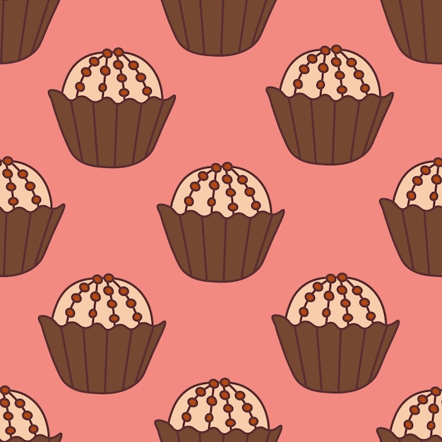 Sweet candies food seamless pattern