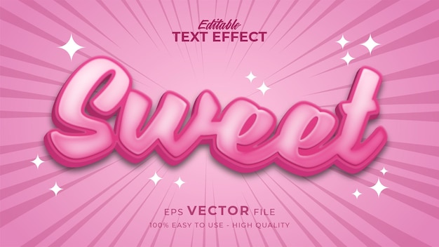 Sweet candy editable text effect