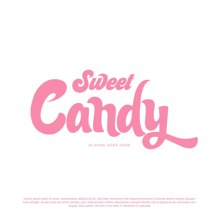 Vector sweet candy logotype design. for your brand or business