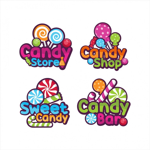 Vector sweet candy shop   design