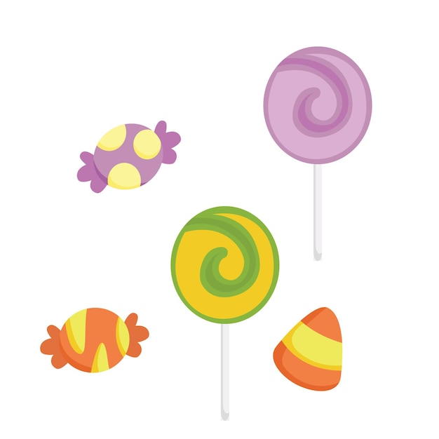 сладкие конфеты сахарные иллюстрации векторный клипарт