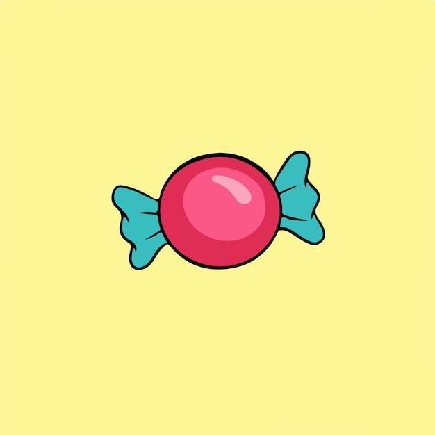 sweet candy symbol social media post vector illustration