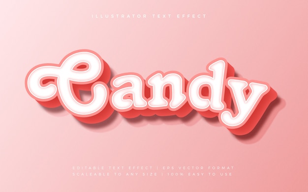 Sweet Candy tekststijl lettertype-effect