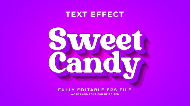 Sweet candy text effect design