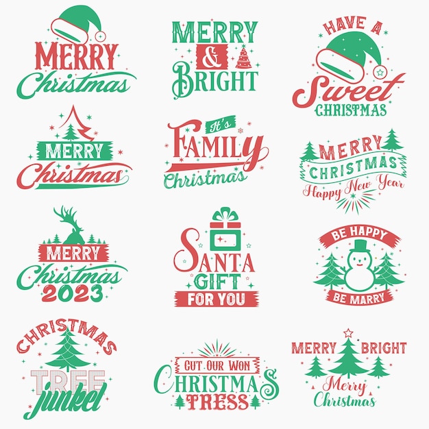 ベクトル スイート・クリスマス・スブリメーション・バンドル クリスマス・tシャツ・デザインセット クリスマス・svg・デザイン