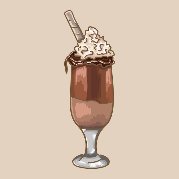 Sweet coffee drinks. Made in vector graphics.