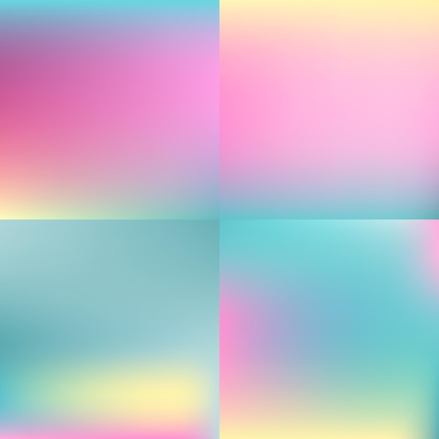 Sweet color blurred background set pastel color design