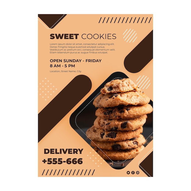 Sweet cookies poster concept