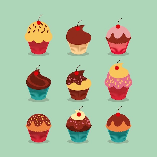 Sweet cupcake design