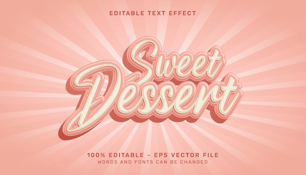 Sweet desert 3d text effect and editable text effect