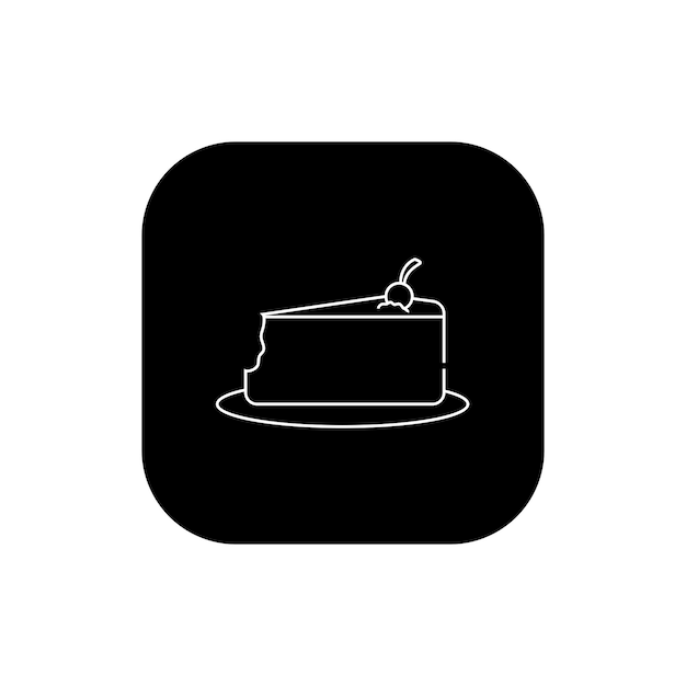 Vector sweet dessert cake icon