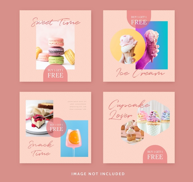 Sweet Dessert Social Media Post Template